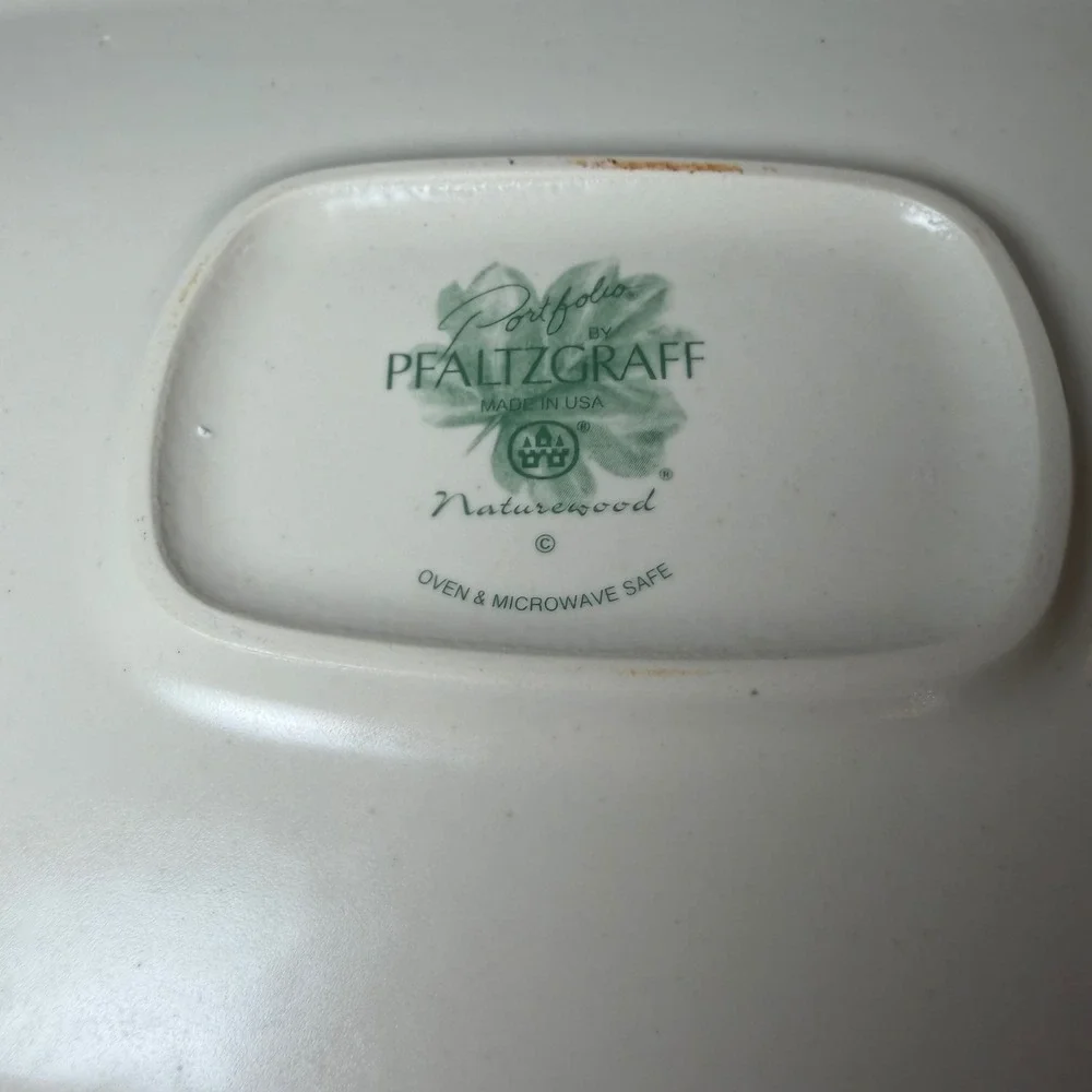 Pfaltzgraff Naturewood Rectangular Baker Stoneware Casserole Dish Made in USA